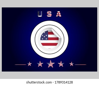 American flag vector illustration for various events