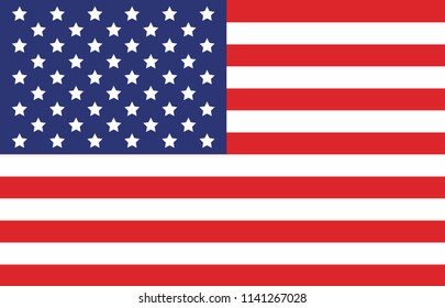 American Flag. Vector image of American Flag. American Flag background. American Flag illustration. United States of America. USA. The Star-Spangled Banner with Stars and Stripes. USA. United States.