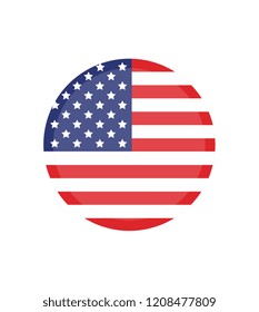 American Flag. Vector image of American Flag. American Flag background. American Flag illustration. United States of America. USA. The Star-Spangled Banner with Stars and Stripes. USA. United States.