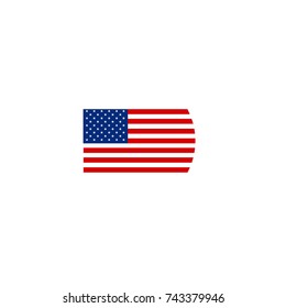 American Flag. Vector image of American Flag. American Flag background