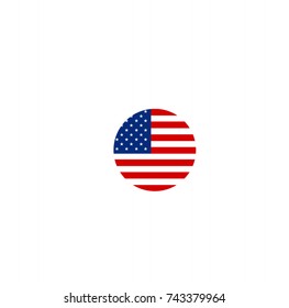 American Flag. Vector image of American Flag. American Flag background
