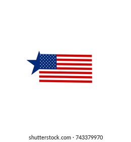 American Flag. Vector image of American Flag. American Flag background