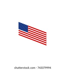 American Flag. Vector image of American Flag. American Flag background