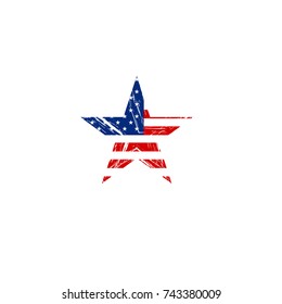 American Flag. Vector image of American Flag. American Flag background