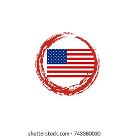 American Flag. Vector image of American Flag. American Flag background