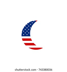 American Flag. Vector image of American Flag. American Flag background