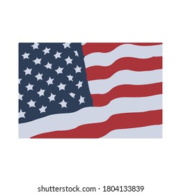 american flag vector image, icon
