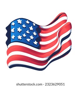 American Flag Vector Image Icon