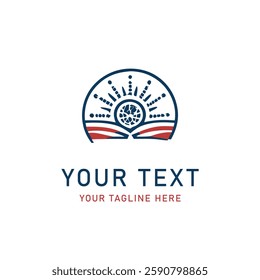 american flag vector logo for company