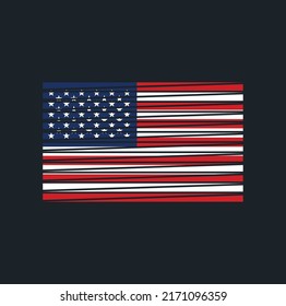 American Flag Vector. National Flag