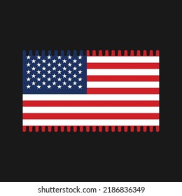 American Flag Vector. National Flag