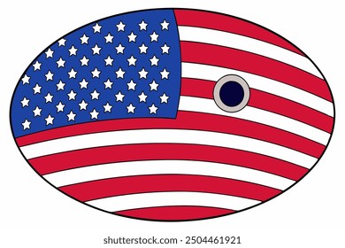 American flag vector, National Flag of use in white background