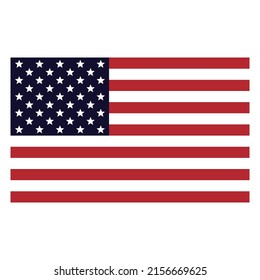 American flag vector on white background