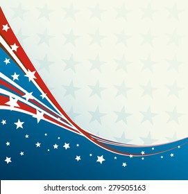 American Flag, Vector patriotic background for Independence Day, Memorial Day