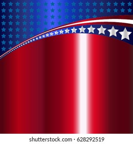 American Flag, Vector patriotic background for Independence Day, Memorial Day