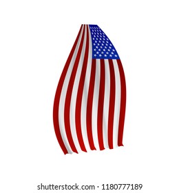 american flag vector Realistic waving flag. 3d shaded flag texture.