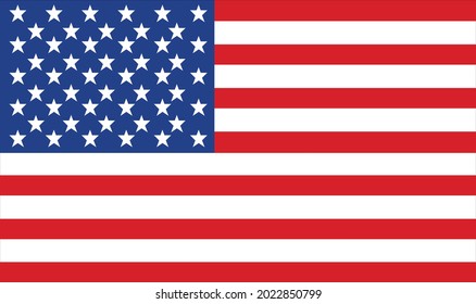 American flag. Vector United States of America flag.