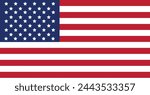 american flag, vector flag of USA.