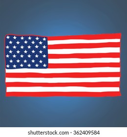  american flag vector USA