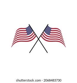 American flag vector. USA flag illustration. Suitable for any content using American flag themes