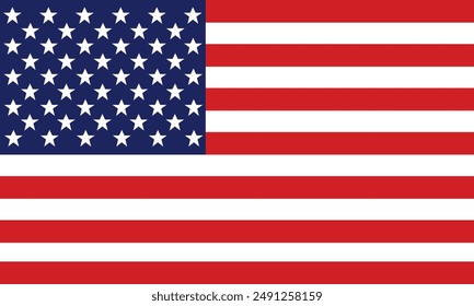 American flag, vector flag of USA. Flag of the United States Vector graphics