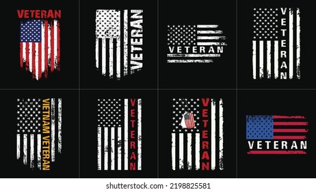 American Flag Veteran Design Bundle