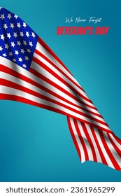 american flag veterans day vector design