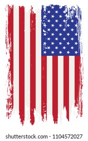 American flag in vintage style.Grunge USA flag.