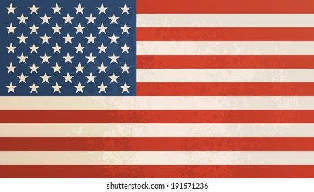 American flag vintage textured background.