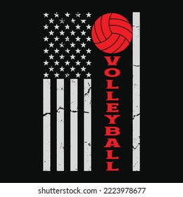 American flag volleyball svg cricut files for cutting machine svg