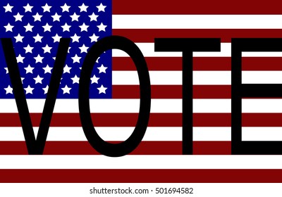 American Flag Vote Message Stock Vector (Royalty Free) 501694582 ...