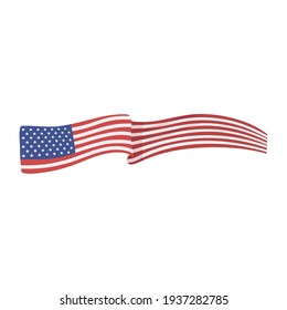 american flag wave national isolated