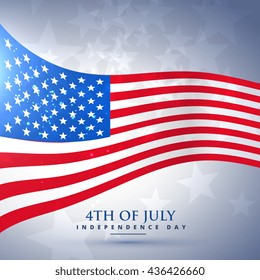 american flag in wave style