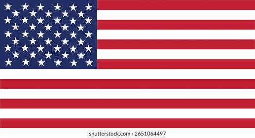 A bandeira americana agita orgulhosamente com a brisa, com as suas estrelas e listras a representarem a liberdade, a unidade e o espírito duradouro de uma nação construída sobre a esperança, a coragem e a democracia.
