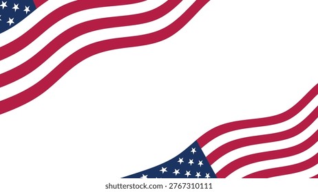 Bandera americana ondeando en