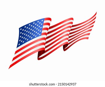 Abstrakter Hintergrund der amerikanischen Flagge. Vektorgrafik.