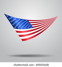 American flag wavy abstract background. Vector illustration.