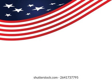 American flag white background design, 4th of July Independence Day, Veterans Day, Election, Presidents Day, USA Army University background design.