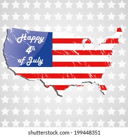the american flag within its territory in grey background