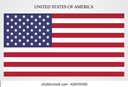 American flag.Flag of the United States.Vector illustration.