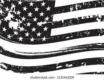 American Flag.Grunge flag of United States.