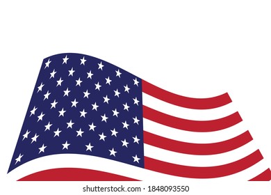 American flags background. Vector illustration