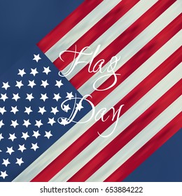 American flags day vector