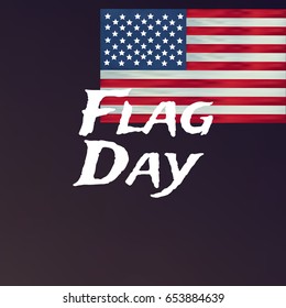 American flags Happy flag day vector background. Happy flag day badge.