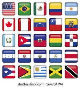 American Flags squared Icons