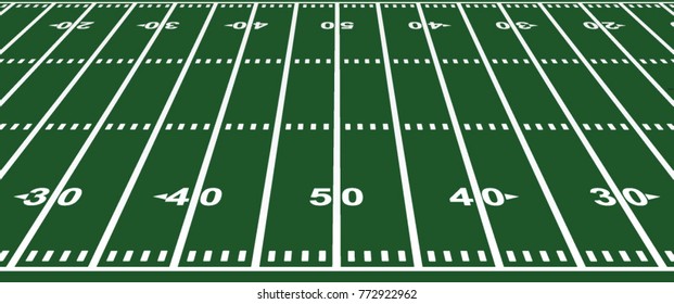 American foorball field. vector illustration