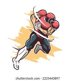 american foot ball hand drawn vector illustration design