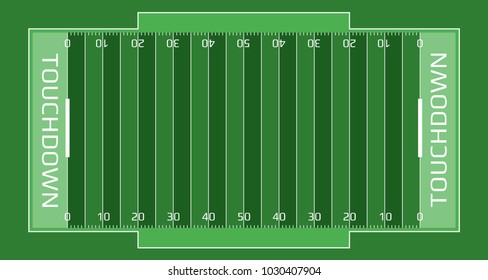 American footbal field vector sport illustration