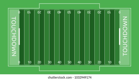 American Footbal Field Vector Sport Illustration Stock Vector (Royalty ...