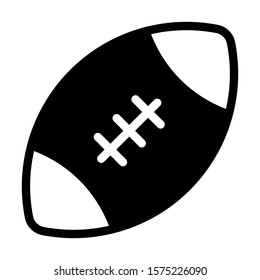 american footbal vector icon in black color